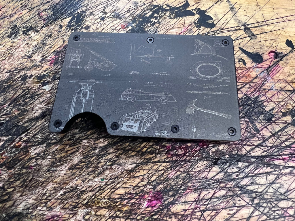 “Tools of the trade” RFID blocking metal wallet.