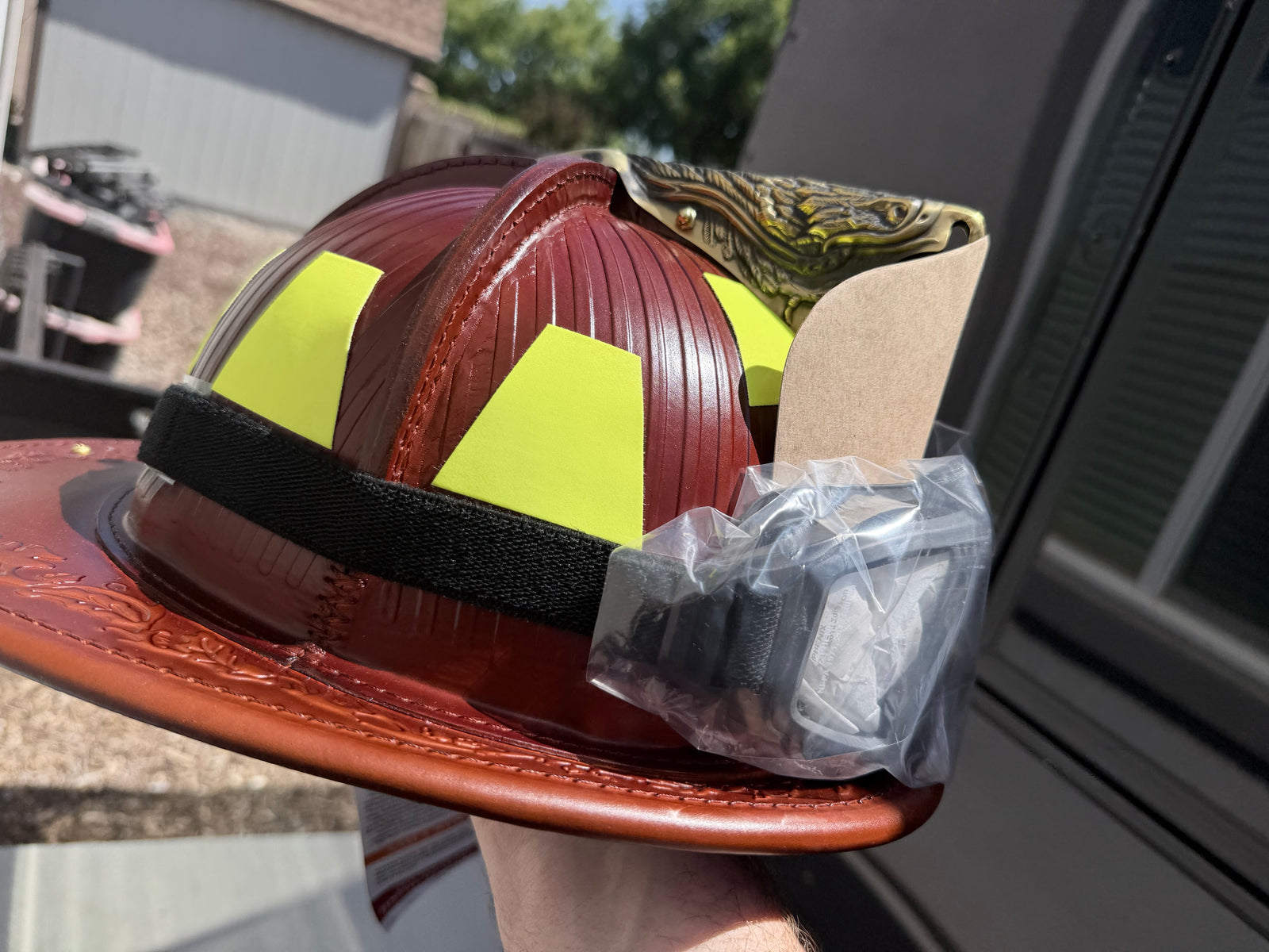 NATURAL FINISH INSTOCK MILLER Phenix TL-2 Traditional Leather Helmet