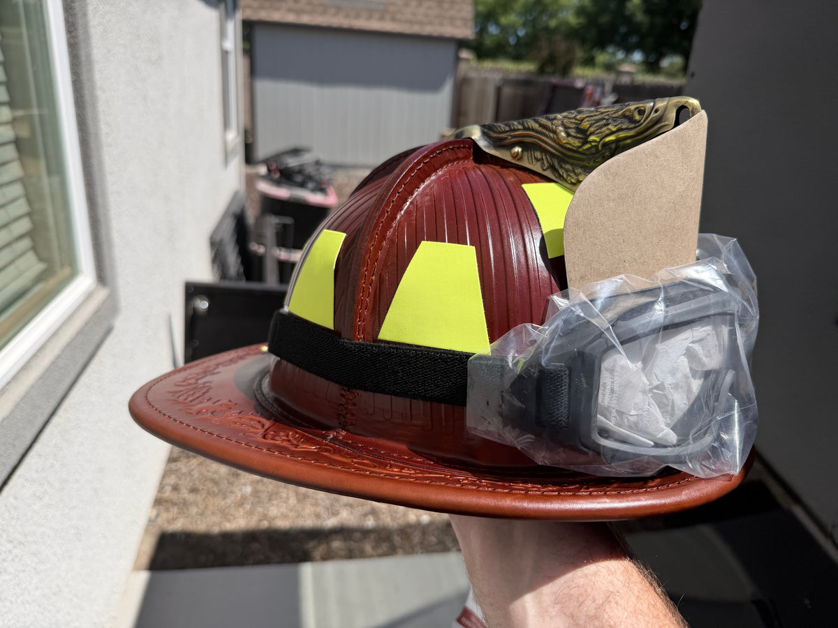 NATURAL FINISH INSTOCK MILLER Phenix TL-2 Traditional Leather Helmet