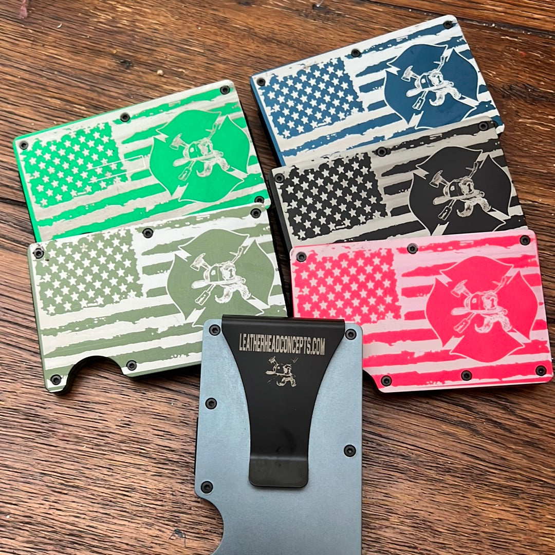 Leatherhead Concepts brand RFID blocking engraved minimalist wallet